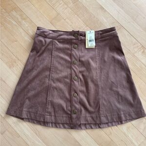 Stetson Chocolate Button-Down Mini Skirt